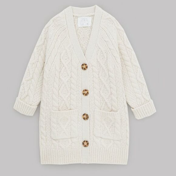 💫Flash Sale💫Long cable-knit jacket - Picture 1 of 16